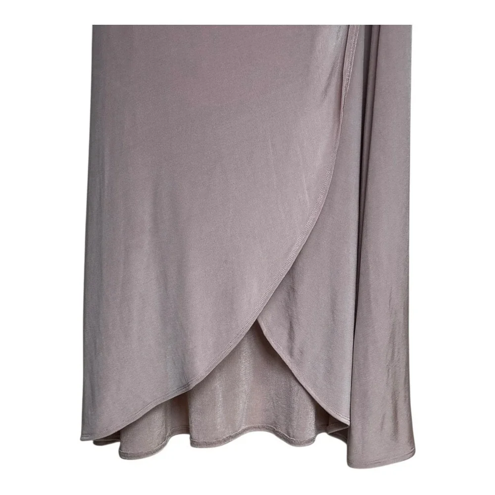Free People Skirt Women's Small‎ S Midi Wrap Drape Faux Crossover Blush Pink - Picture 5 of 9